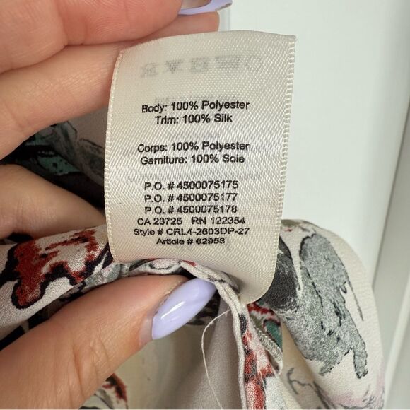 WILFRED | Floral off the shoulder 100% silk blouse - Picture 7 of 10